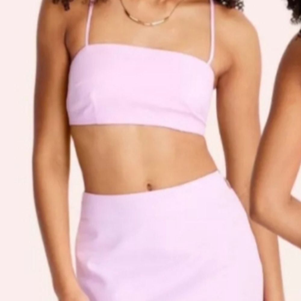 NWT Future Collective Purple O Ring Crop Top Size XXS